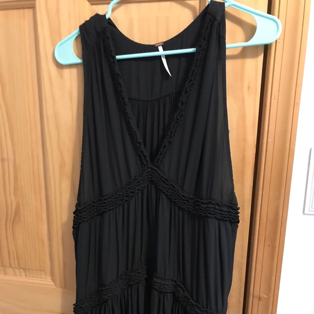 Free People Black Sleeveless Tunic